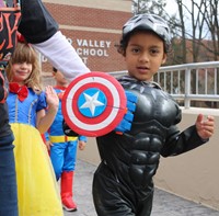 Students in Halloween Parade