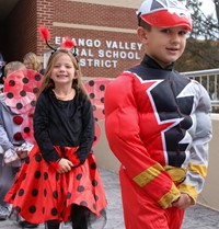 Students in Halloween Parade