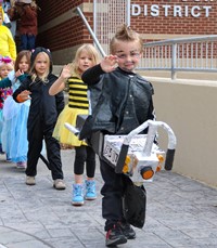 Students in Halloween Parade