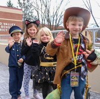 Students in Halloween Parade