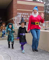 Students in Halloween Parade