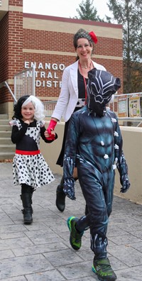 Students in Halloween Parade