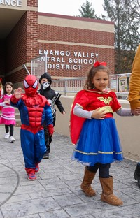 Students in Halloween Parade