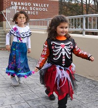 Students in Halloween Parade