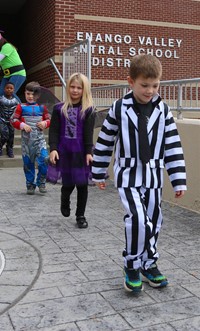 Students in Halloween Parade