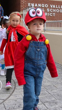 Students in Halloween Parade