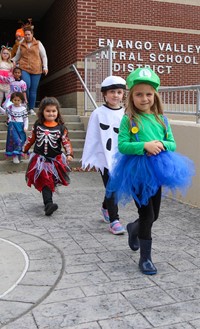 Students in Halloween Parade