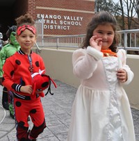 Students in Halloween Parade