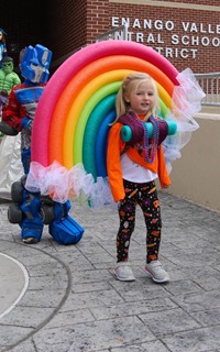 Students in Halloween Parade