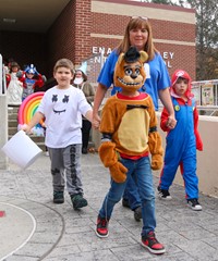 Students in Halloween Parade