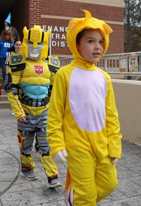 Students in Halloween Parade