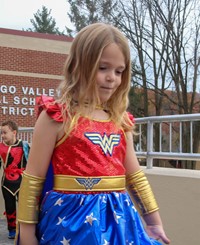 Students in Halloween Parade