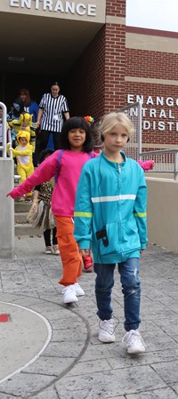 Students in Halloween Parade