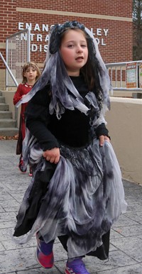 Students in Halloween Parade