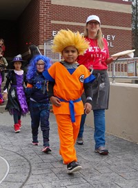 Students in Halloween Parade