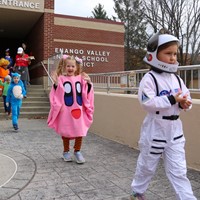 Students in Halloween Parade