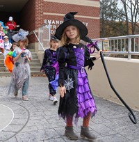 Students in Halloween Parade