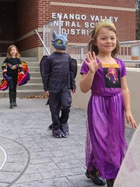 Students in Halloween Parade