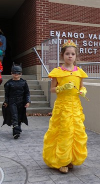 Students in Halloween Parade