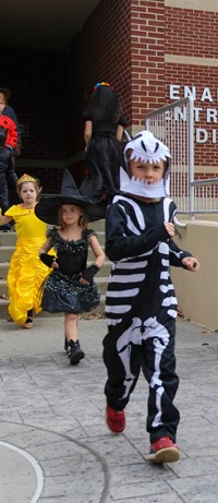 Students in Halloween Parade