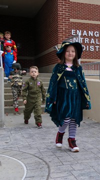 Students in Halloween Parade