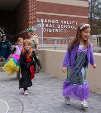 Students in Halloween Parade