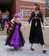 Students in Halloween Parade