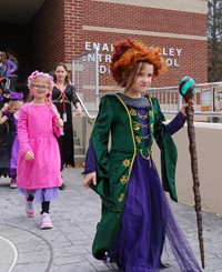 Students in Halloween Parade