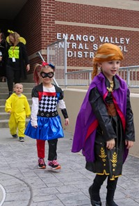 Students in Halloween Parade