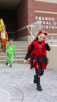 Students in Halloween Parade