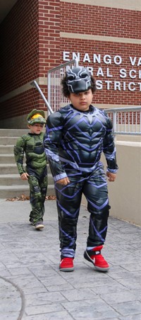 Students in Halloween Parade