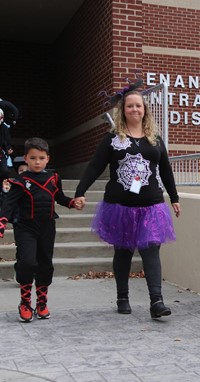 Students in Halloween Parade