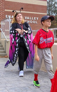 Students in Halloween Parade