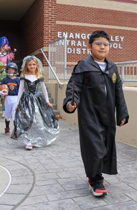 Students in Halloween Parade