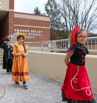 Students in Halloween Parade