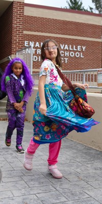 Students in Halloween Parade