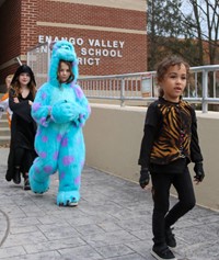 Students in Halloween Parade