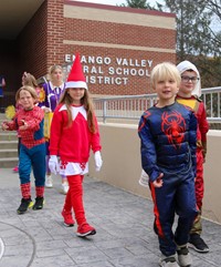 Students in Halloween Parade