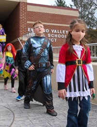 Students in Halloween Parade