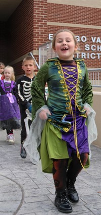 Students in Halloween Parade