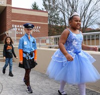 Students in Halloween Parade