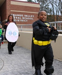 Students in Halloween Parade