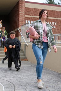 Students in Halloween Parade