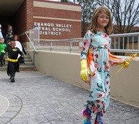 Students in Halloween Parade