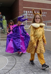 Students in Halloween Parade