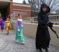 Students in Halloween Parade