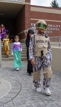 Students in Halloween Parade