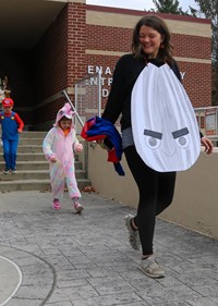 Students in Halloween Parade