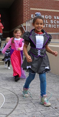 Students in Halloween Parade