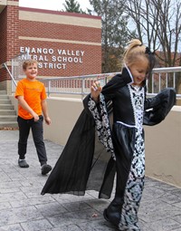 Students in Halloween Parade